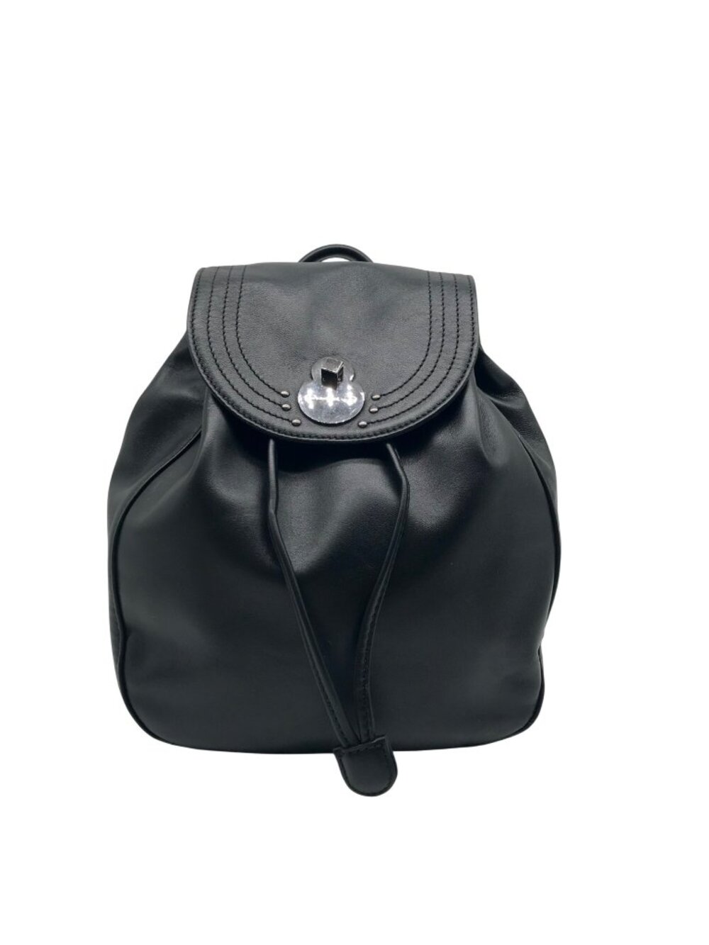 Longchamp Black Cavalcade Leather Backpack